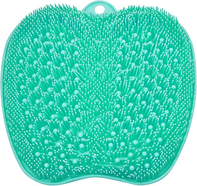 BESKAR XL Larger Shower Foot Scrubber Mat with Non-Slip Suction Cups | Cleans, Smooths, Exfoliates, Massages Your Feet Without Bending, Improve Foot Circulation, Soothes Tired Feet