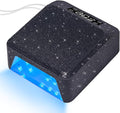 UV LED Nail Lamp, Plug-in Nail Dryer UV Light for Gel Nails Salon & Home | 39 Beads | 96W | Auto Sensor | Detachable Base | 4 Timers | Rhinestone | Black Sparkly