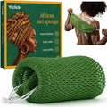 Yiclick African Net Sponge Authentic with Knots - Exfoliating Washcloth Towel, Back Scrubber for Shower Bath, Exfoliating Body Scrubber Exfoliator, African Rags Wash Cloth Loofah Lufa Sponge