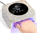 UV Light for Nails, Mini UV Nail Lamp with Auto Sensor Gel Nail Lamp | 48W | Travel Mini Size | 3 Timers | Rhinestone | Plug-in | Fast & even curing | DIY Manicure Nail School | AB Diamond