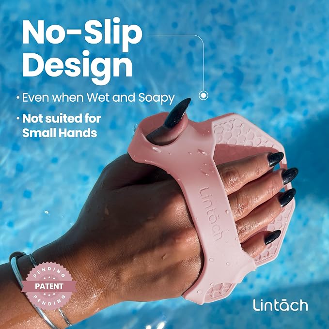 Silicone Shower Scrubber for Body – Exfoliating Loofah Alternative, Zinc & Silver-Infused, Hygienic & Gentle for Sensitive Skin, Durable & Long-Lasting Body Scrubber for Women - Rose Pink