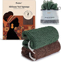 CORATED African Net Sponge Authentic, Shower Loofah Exfoliating Bath Sponge, Body Scrubber for Women and Men Daily Use Body Care, Travel Portable Bath Accessories Spa Gifts