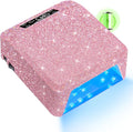 UV Light for Gel Nails, Cordless UV Nail Lamp, Professional Salon & Home | 39 Beads | 96W | 6000mAh Rechargeable | Smart Sensor | Detachable Base | 4 Timers | Rhinestone Pink Sparkly
