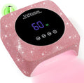 96W UV LED Nail Lamp Cordless Nail Dryer for Gel Polish | Rechargeable UV Light for Gel Nails Quick Dry Curing with Large LCD Display, with 3 Timer Setting Auto Sensor for Salon&Home
