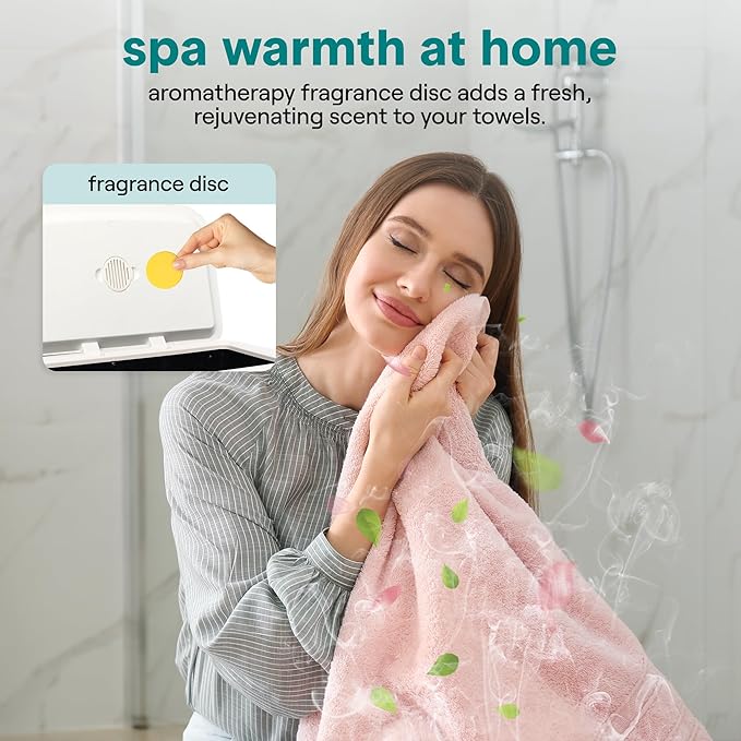 SereneLife WiFi-enabled Towel Warmer Bucket, 20L Large Capacity heater bucket for Towels Blanket and robes, Single-Touch Control, rectangular & Energy-Efficient Design, Auto Shut-Off, White