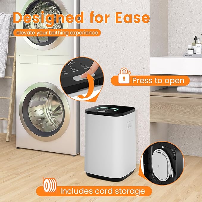 STARLEAD Heated Towel Warmers for Bathroom - 22L Large Towel Warmer Bucket, Auto Shut Off, Fits Up to Two 40"X70" Oversized Towels, Bathrobes, Blankets