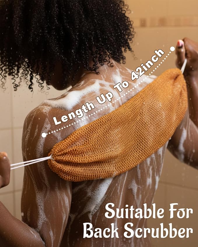 Yiclick African Net Sponge Authentic with Knots 2 Pack - Exfoliating Washcloth Towel, Back Scrubber for Shower Bath, Exfoliating Body Scrubber Exfoliator, African Rags Wash Cloth Loofah Lufa Sponge