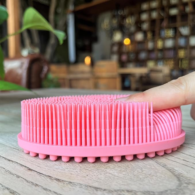Premium Sensory Brushes for Kids or Autism,Soft Silicone Body Scrubber,2 in 1 Sensory Room Occupational Therapy,Silicone Loofah,Pets Shower Brush Bath Brush Shampoo Brush (3pcs(Big Oval))