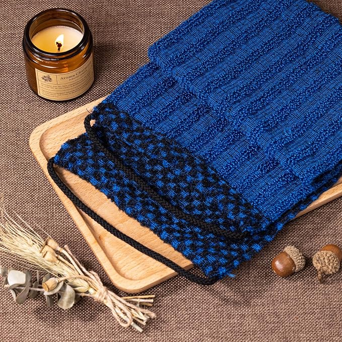 Yiclick Dual-Textured Exfoliating Washcloth Towel - Back Scrubber for Use in Shower Bath, Exfoliating Body Scrubber Exfoliator, Japanese Exfoliate Loofah Lufa Sponge Wash Cloth for Women Men