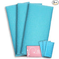 Exfoliating Washcloth Back Scrubber, Blue, 3 Pack | Japanese Beauty Washcloth, Back Scrubber for Daily Use, Textured Poly Nylon Body, Smoother-Looking Skin, Quick-Dry