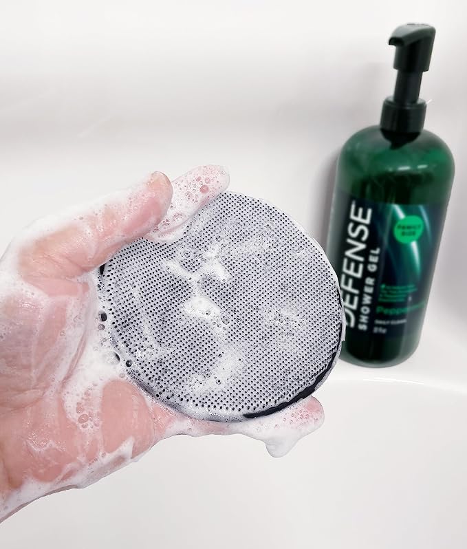 Defense Soap Body Scrubber Shower Hook Combo Set