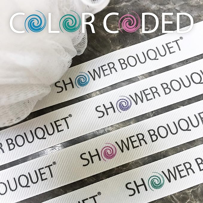SHOWER BOUQUET Loofah Soft-White-Cloud Bath-Sponge 4-Pack Extra Large 75g | Soft Mesh Net Luffa Loufa Loofa Puff Set / Exfoliating Body Scrubber Lufas for Women and Men Face & Body Shower Loofah Sponge