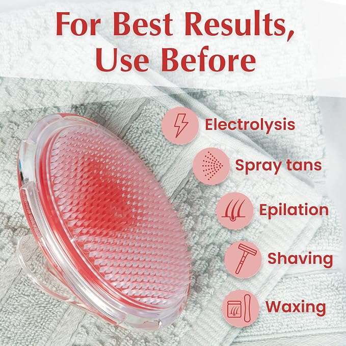 2-Pack Exfoliating Body Scrubber by Dylonic - Ingrown Hair & Razor Bump Solution - Silicone Back Scrubber - 4x3 Inch - Pre-Shave Body Exfoliator - Unisex Shower Essential - Orange