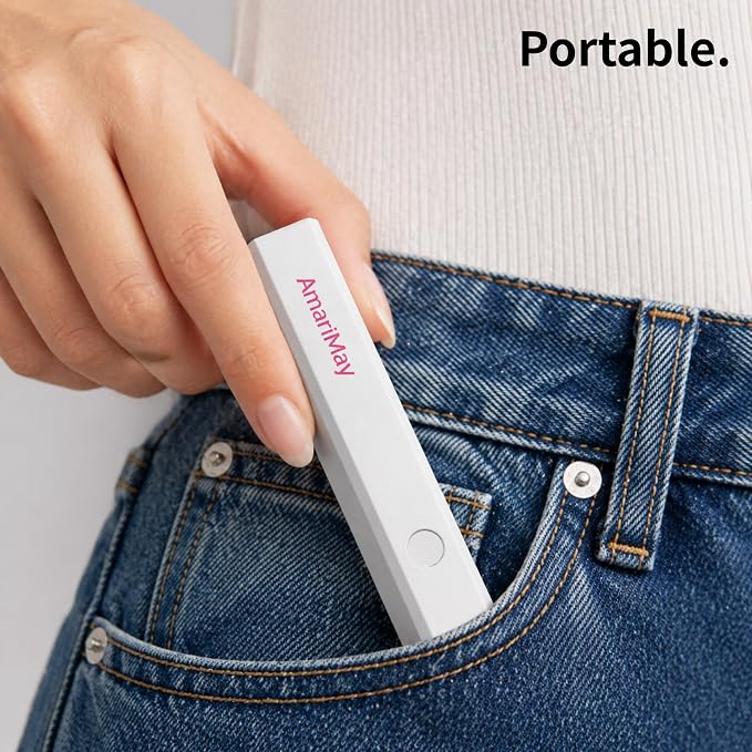 Handheld Mini UV Nail Lamp, Timer 20/60s, Portable Cordless Nail Lamp for Gel Nails, Manicure Gel Polish Curing Light, Fast Curing with USB-C Rechargeable Design